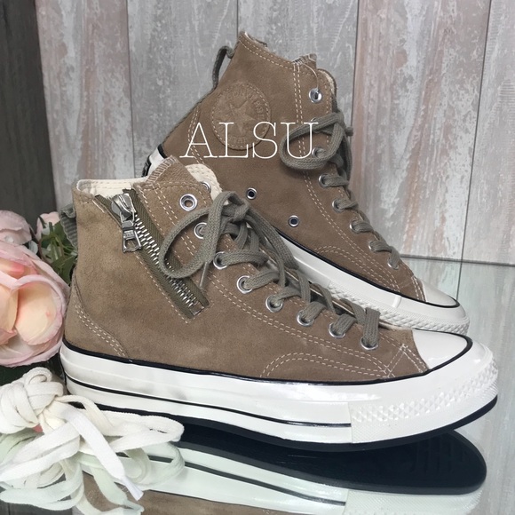 Converse Shoes - Converse Chuck 70 HI Suede Vellum Tan W AUTHENTIC